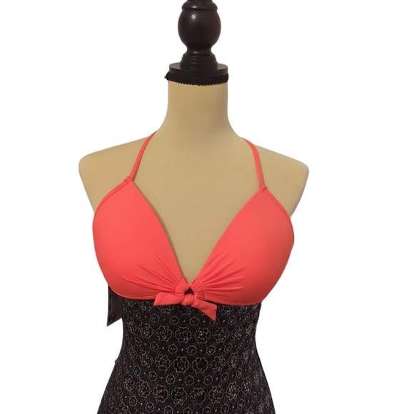 Push Up Cheeky Rouched Bikini Set D-Cup XL Bottoms Pink - Picture 5 of 6